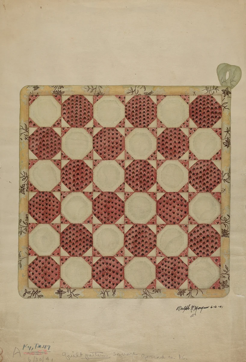 Quilt Pattern Square by Ralph N. Morgan, index of american design, 1941
