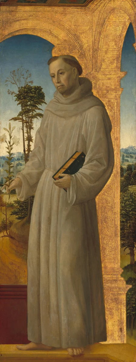 Saint Anthony of Padua by Vincenzo Foppa, painting, 1495-1500