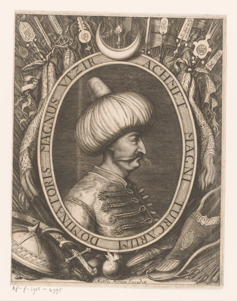 Portret van sultan Ahmed I by anonymous, book, 1672