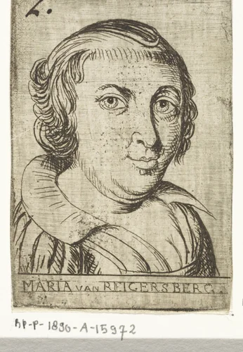 Portret van Maria van Reigersberch (1589-1653) by Rienk Jelgerhuis, print, 1739-1806