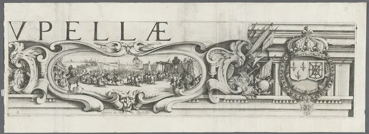 The Siege of La Rochelle: Plate 3 by Jacques Callot, print, 1628-1630