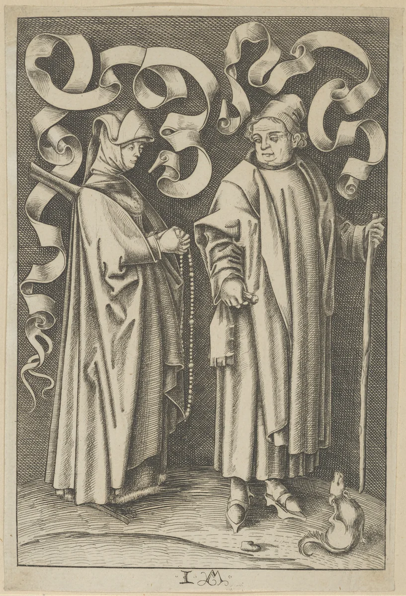 The Churchgoers by anonymous, print, 1495-1550