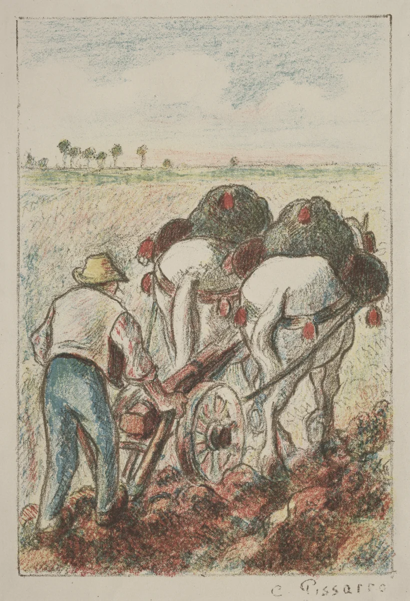 The Plow by Camille Pissarro, print, 1901