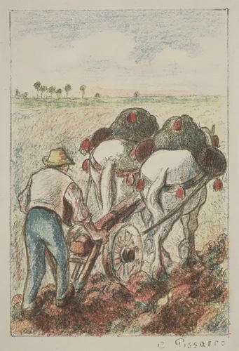 The Plow by Camille Pissarro, print, 1901