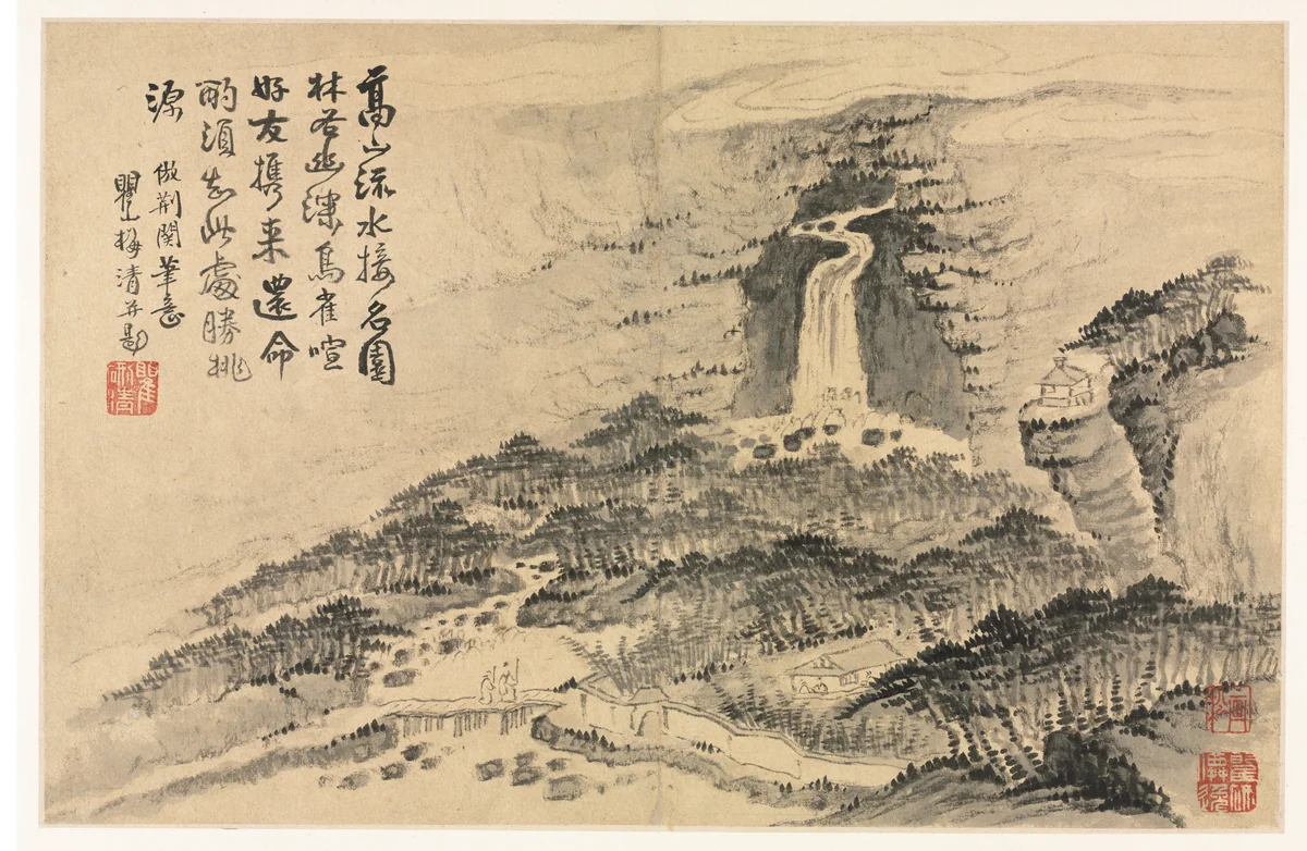 Landscapes after Various Styles of Old Masters by Mei Qing, painting, 1690
