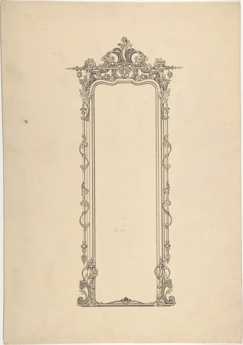 Pier Glass by Robert William Hume, drawing, 1850-1904
