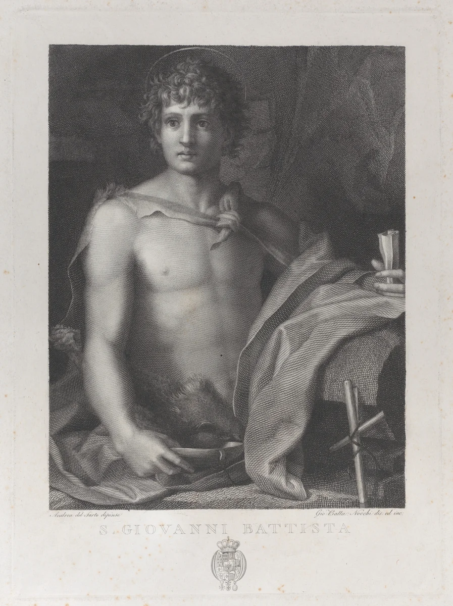 Saint John the Baptist by Gioan Battista Nocchi, print, 1838-1848