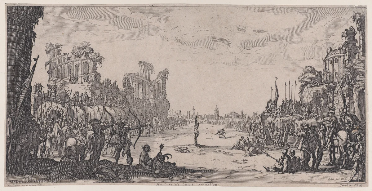 Copy of Le Martyre de St. Sébastien (The Martyrdom of St. Sebastian) by anonymous, print, 1625-1700