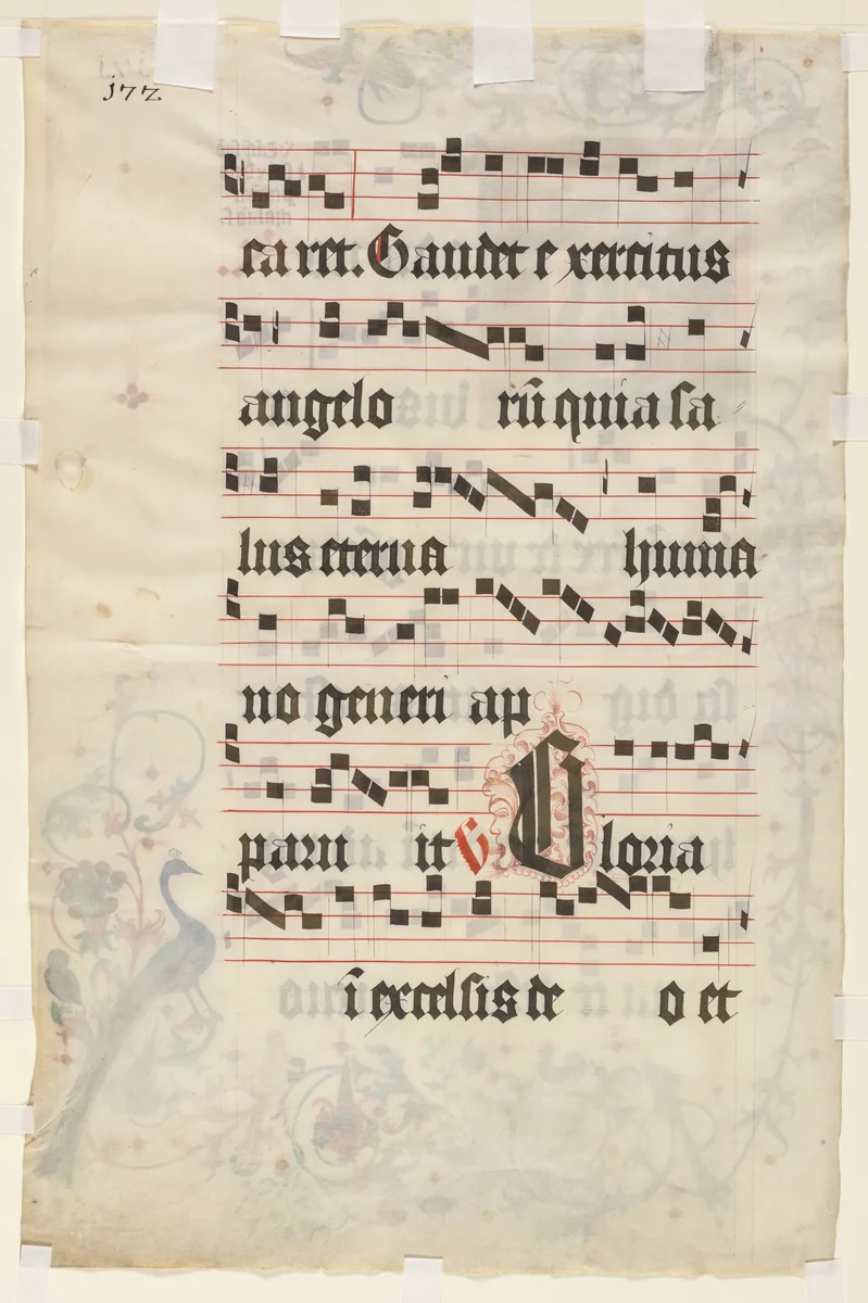 Leaf from an Antiphonary: Text (verso) by Unknown, manuscript, 1475-1485
