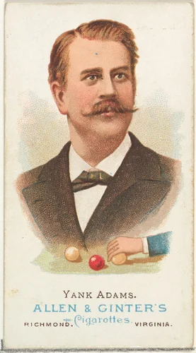 Frank B. "Yank" Adams, Billiard Player, from World's Champions, Series 1 (N28) for Allen & Ginter Cigarettes by Allen & Ginter, print, 1887