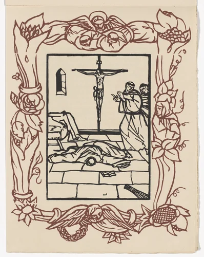 Plate (page 387) from Les Petites Fleurs de St. François (The Little Flowers of St. Francis) by Émile Bernard, illustrated book, 1928