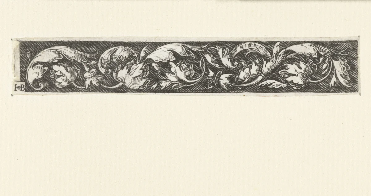 Fries met bladranken by Unknown, print, 1510-1569