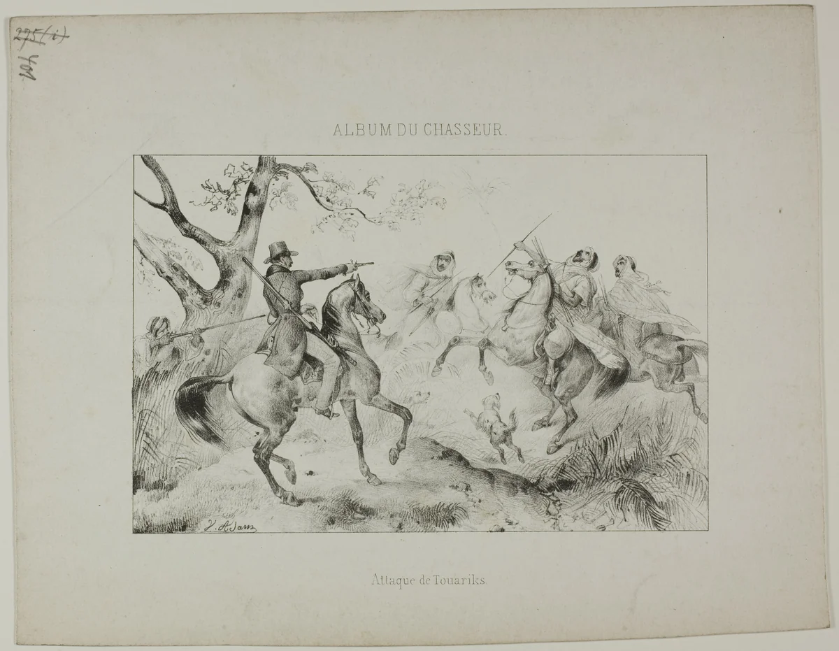 Attack of the Turks by Victor Adam, print, 1821-1866