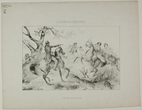Attack of the Turks by Victor Adam, print, 1821-1866