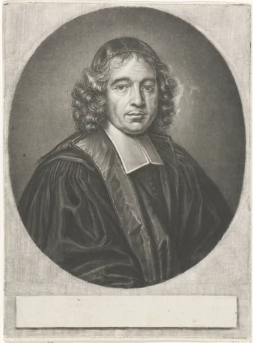Portret van Pierre Jurieu by Jacob Gole, print, 1670-1724