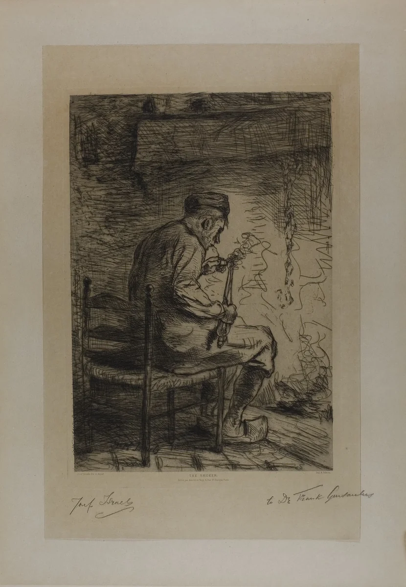 The Smoker by Jozef Israëls, print, 1882