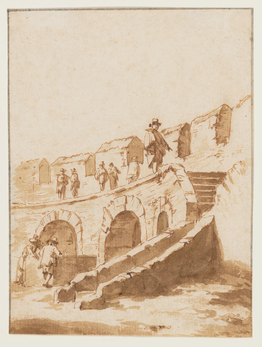The Burcht in Leiden by Jan de Bisschop, drawing, 1648-1670