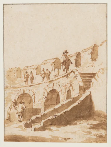 The Burcht in Leiden by Jan de Bisschop, drawing, 1648-1670
