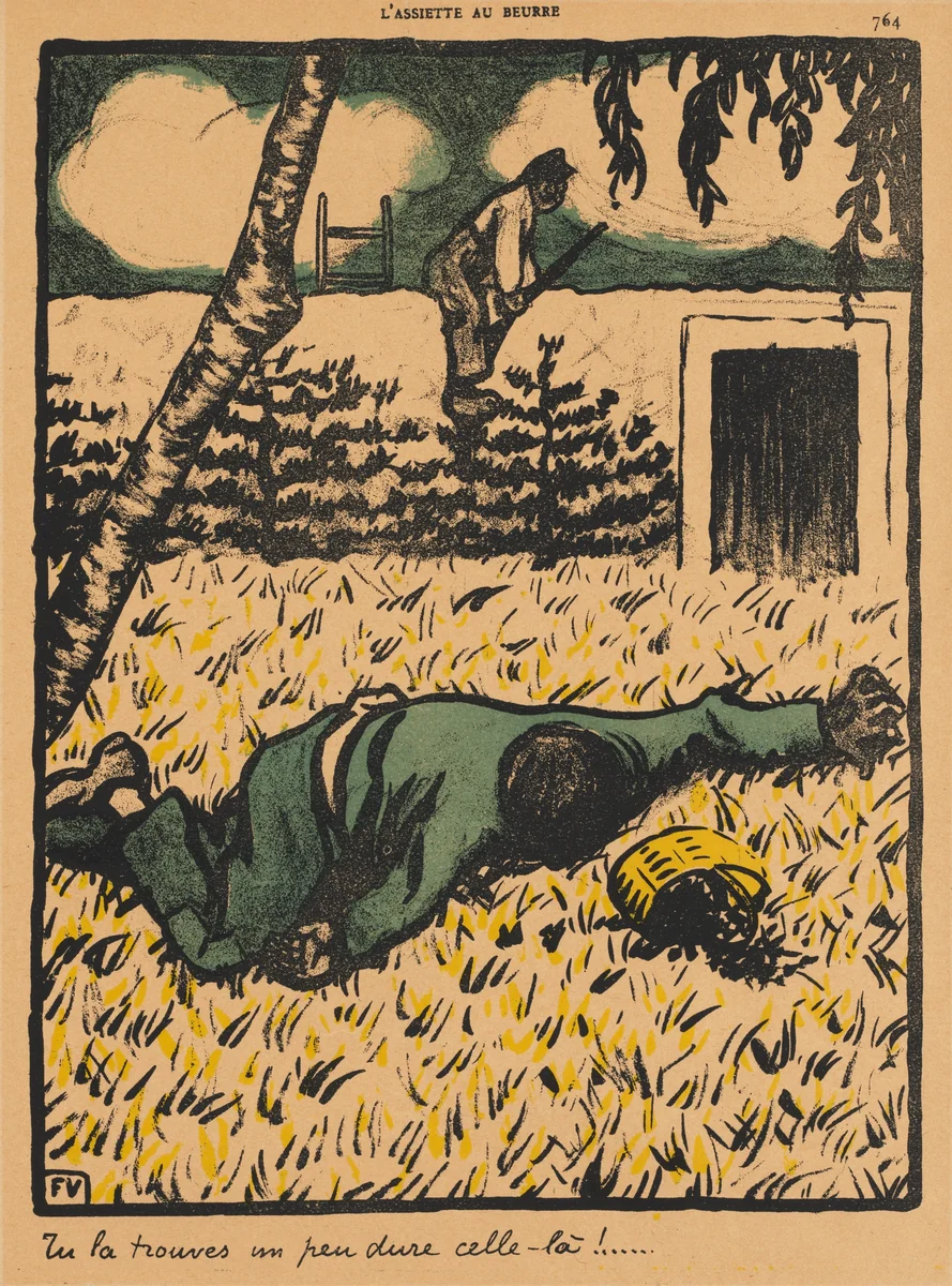 You'll find that's rather a hard one ! by Félix Vallotton, print, 1901