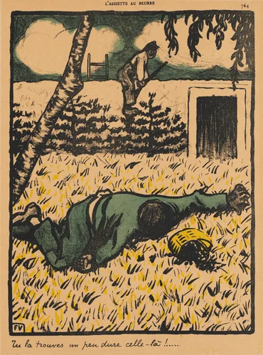 You'll find that's rather a hard one ! by Félix Vallotton, print, 1901