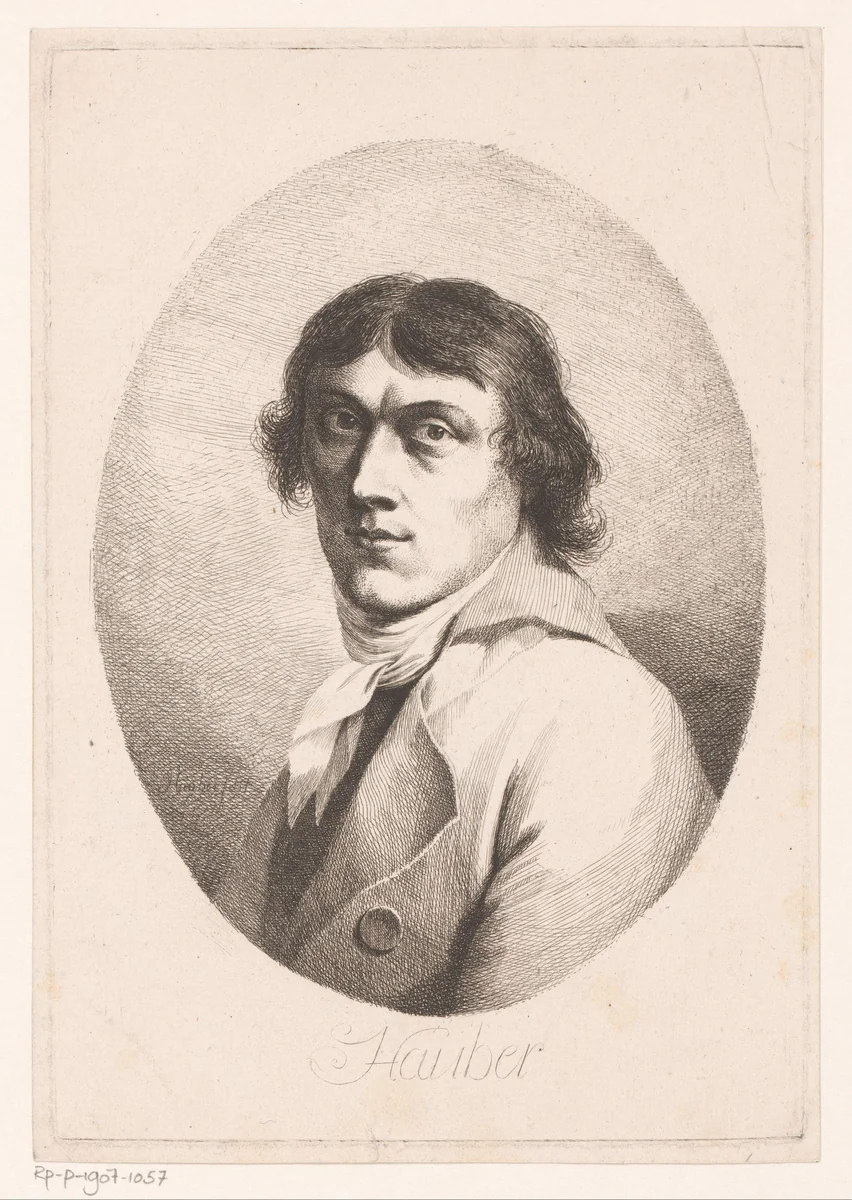 Portret van Joseph Hauber by Joseph Hauber, print, 1776-1810