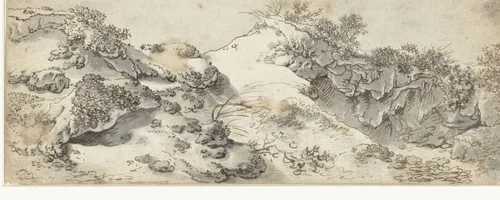Duinlandschap by anonymous, drawing, 1700-1800