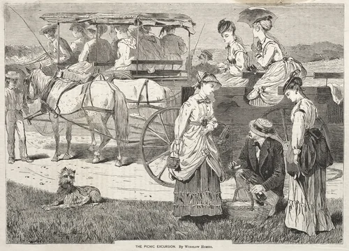 The Picnic Excursion by Winslow Homer, print, 1869
