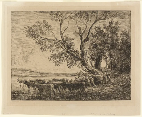 The Ford by Charles-François Daubigny, print, 1865