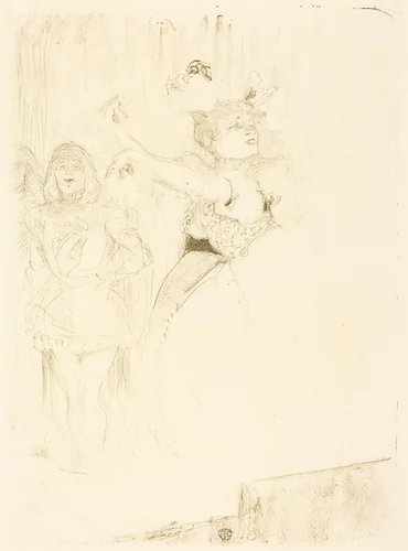 Lender Dancing the Bolero in "Chilperic" (Lender dansant le pas du boléro dans "Chilpéric") by Henri de Toulouse-Lautrec, print, 1895