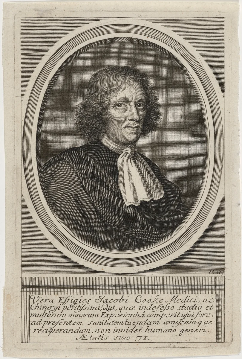 James Cooke by Robert White, print, 1645-1703