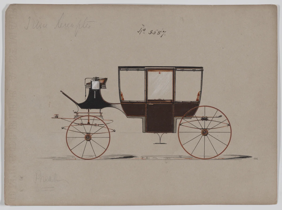 Coach #3587 by Brewster & Co., drawing, 1880