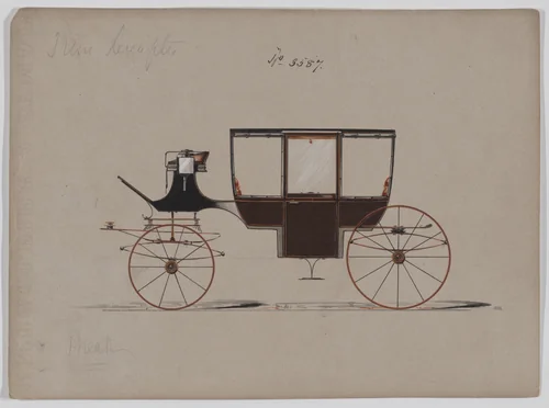 Coach #3587 by Brewster & Co., drawing, 1880