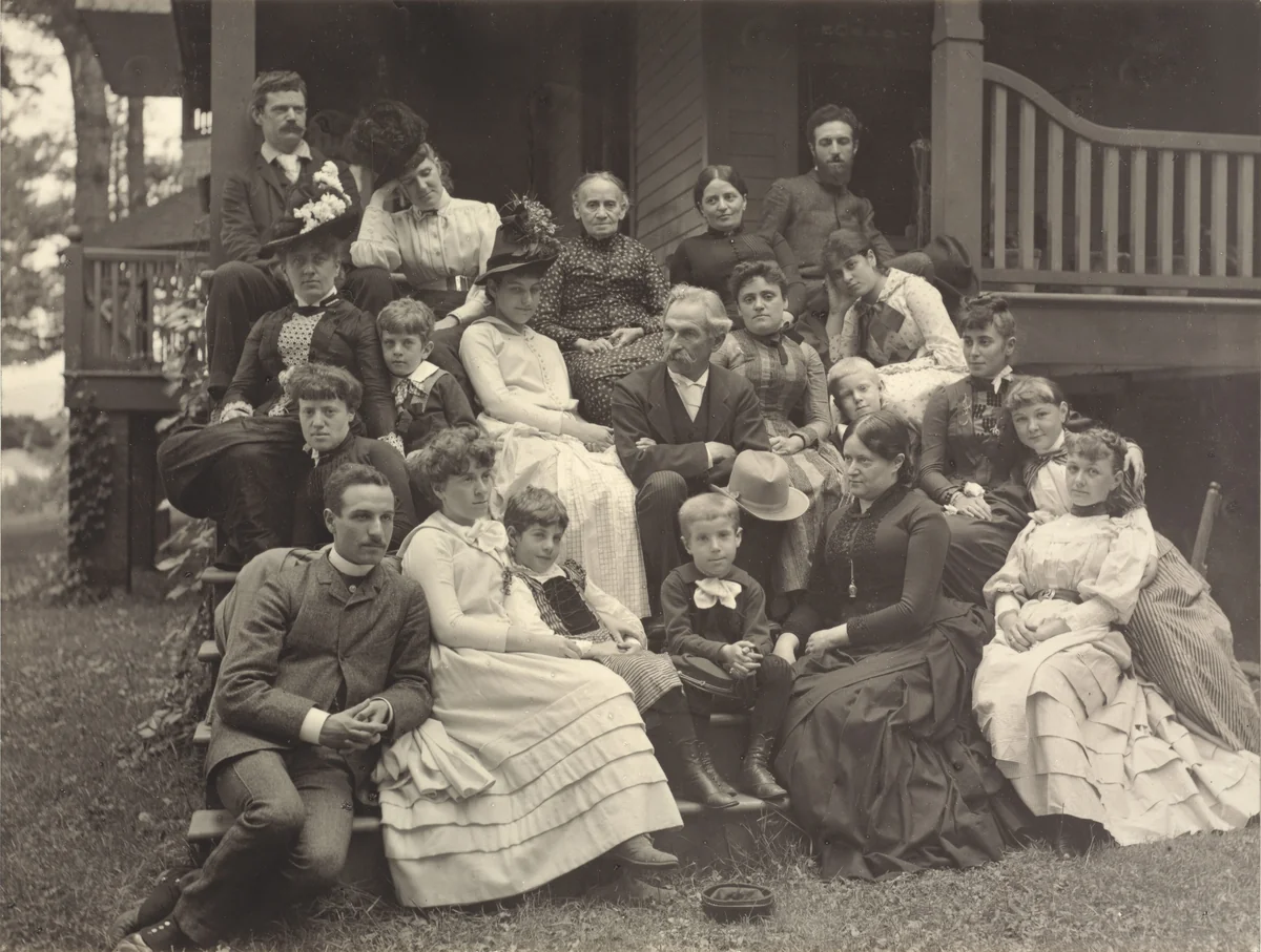 Stieglitz Family at Oaklawn, Lake George by Alfred Stieglitz, photograph, 1888