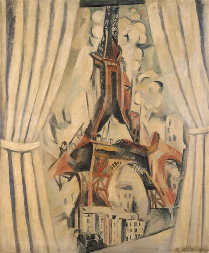 La tour aux rideaux by Robert Delaunay, painting, 1910