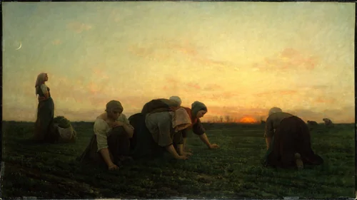 The Weeders by Jules Breton, painting, 1868
