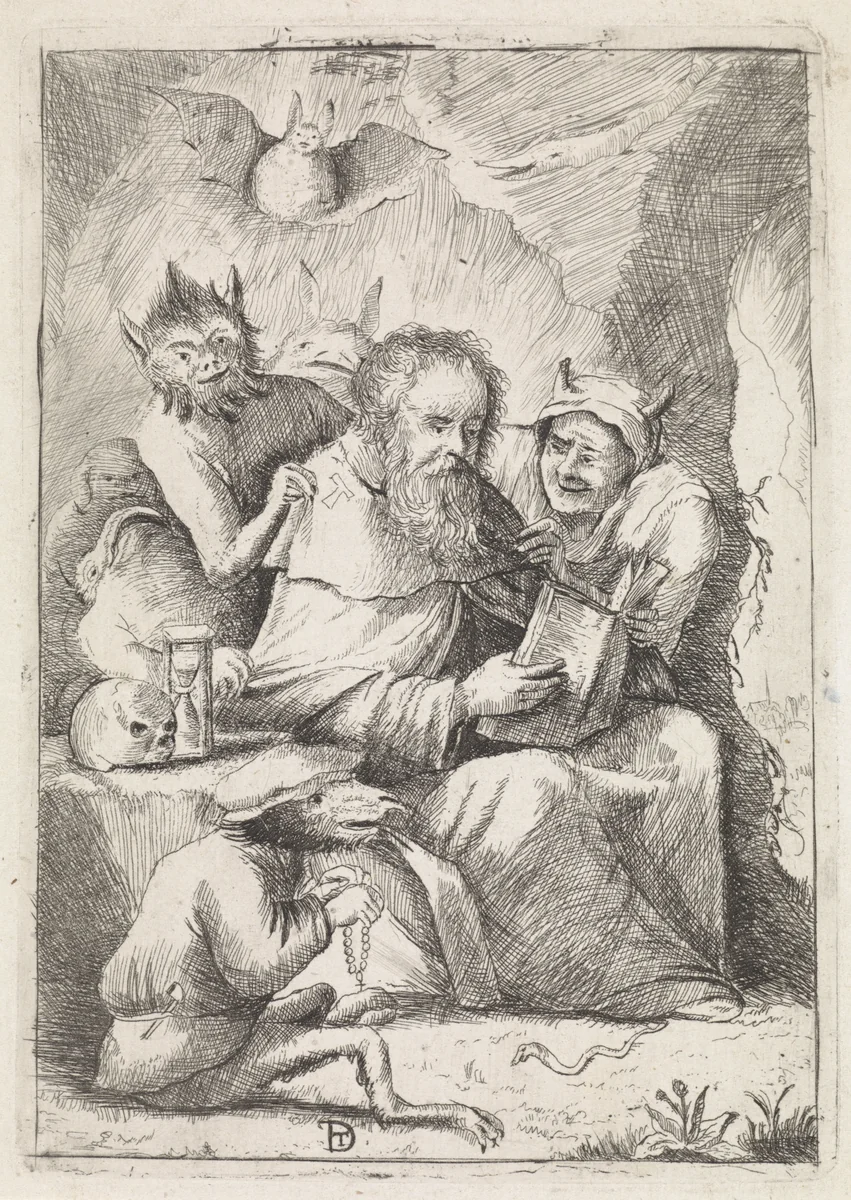 Verzoeking van de H. Antonius by anonymous, print, 1626-1740