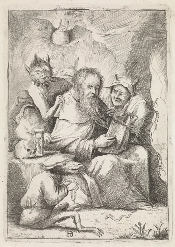 Verzoeking van de H. Antonius by anonymous, print, 1626-1740