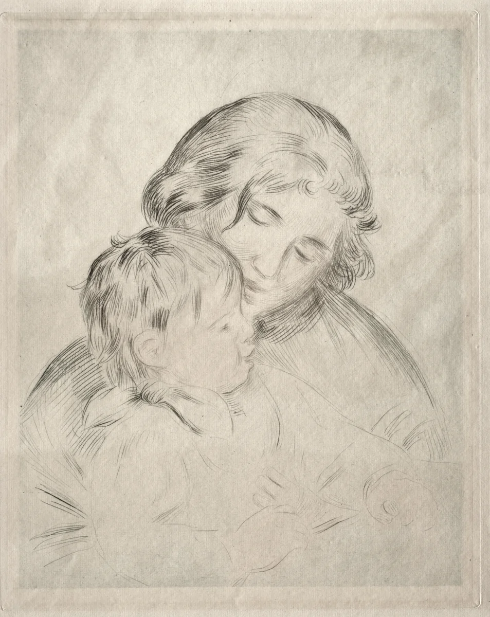 Mother and Child by Pierre-Auguste Renoir, print, 1896