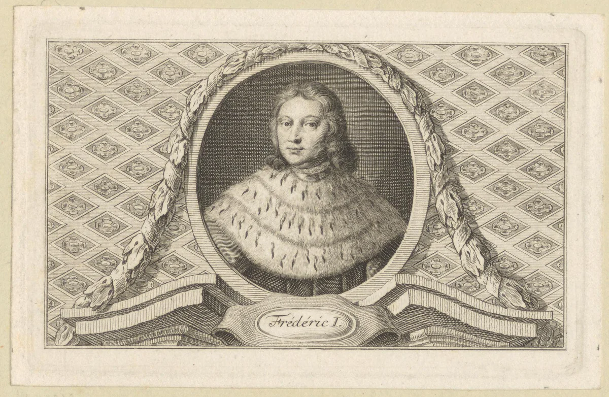 Portret van Frederik I van Brandenburg by Georg Friedrich Schmidt, print, 1751