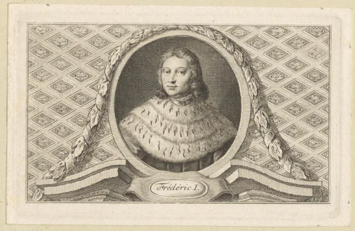 Portret van Frederik I van Brandenburg by Georg Friedrich Schmidt, print, 1751