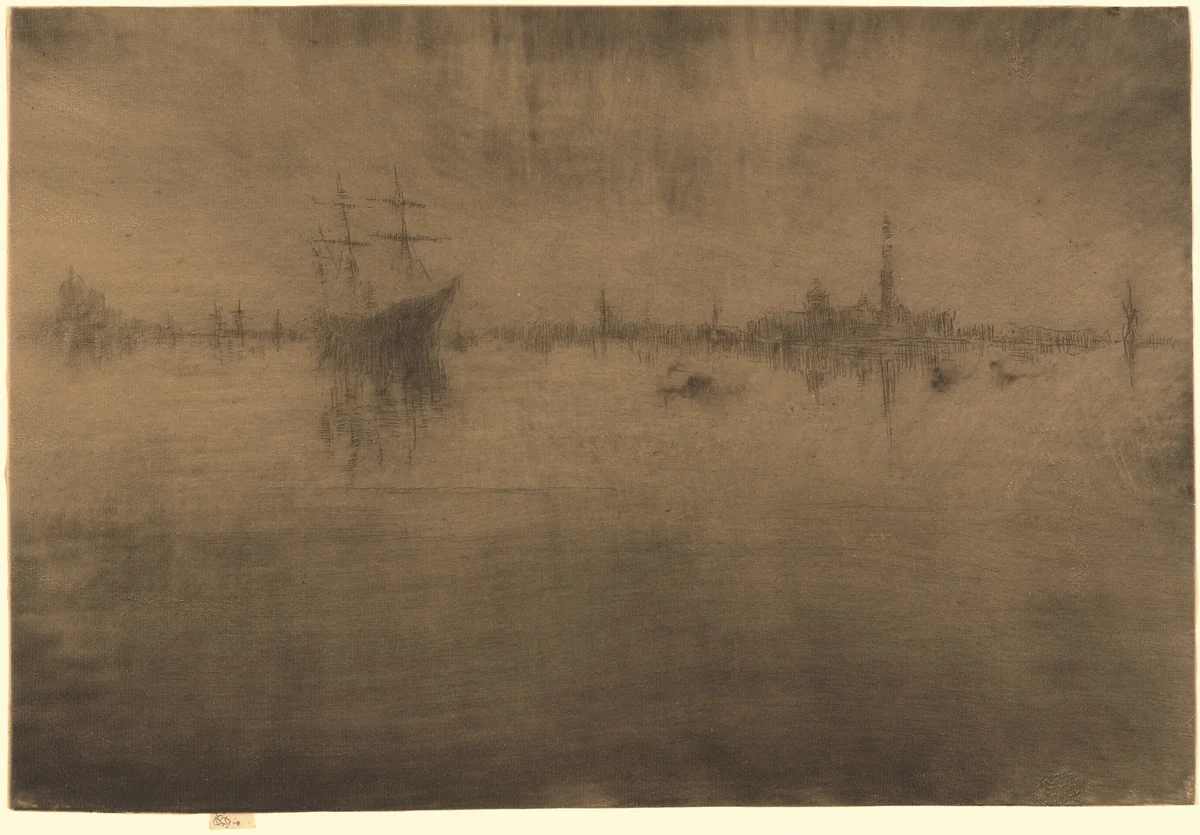 Nocturne by James McNeill Whistler, print, 1879-1880