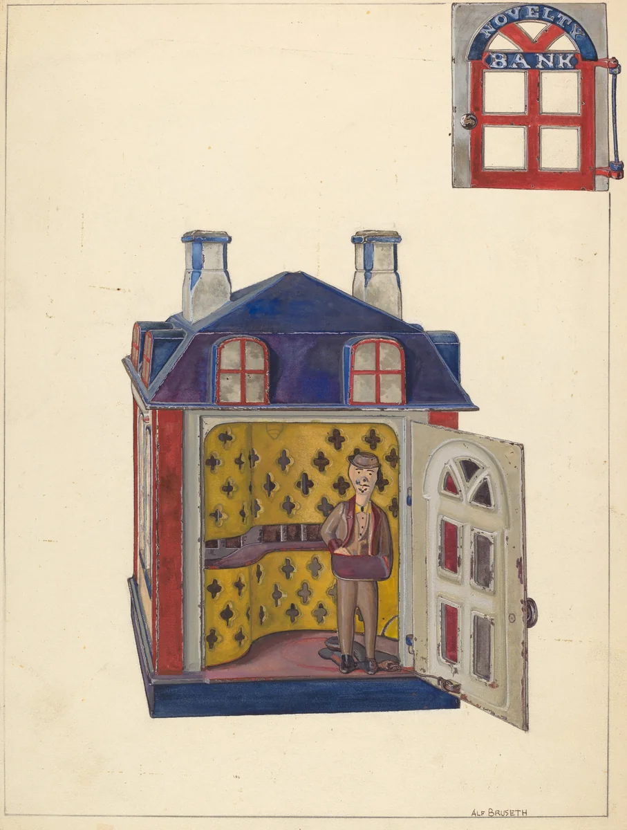 Novelty Bank by Alf Bruseth, index of american design, 1937