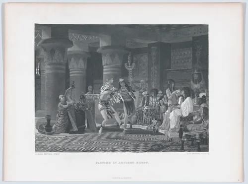Pastime in Ancient Egypt by Charles William Sharpe, print, 1876