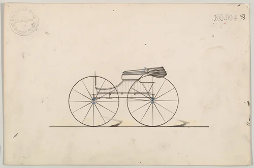 Design for Wagon, no. 994b by Brewster & Co., drawing, 1850-1870