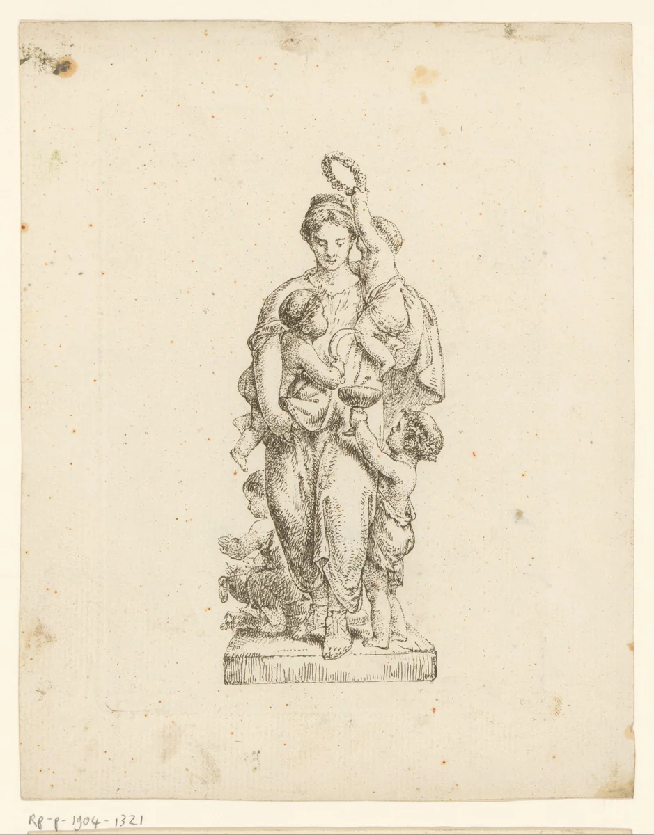 Allegorie van het jaar by Bernhard Rode, print, 1788