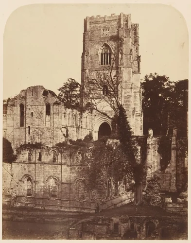 Fountains Abbey. The Church and Chapter House by Joseph Cundall, photograph, 1850-1859