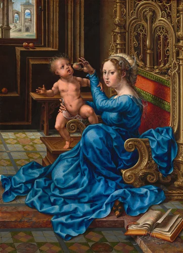 Madonna and Child by Jan Gossaert, painting, 1532