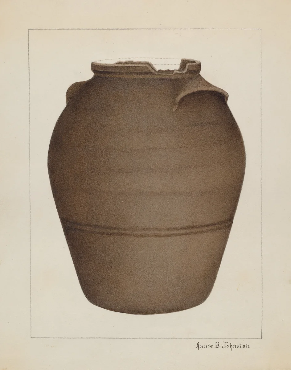 Stoneware Jar by Annie B. Johnston, index of american design, 1937
