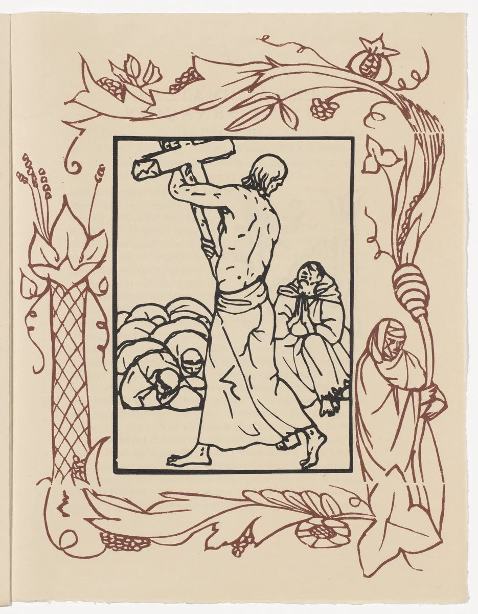 Plate (page 407) from Les Petites Fleurs de St. François (The Little Flowers of St. Francis) by Émile Bernard, illustrated book, 1928