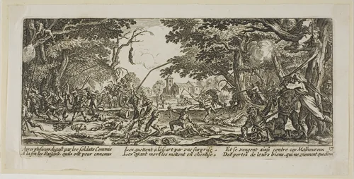 The Peasants Avenge Themselves, plate seventeen from The Large Miseries of War by Gerrit Lucasz van Schagen, print, 1612-1635